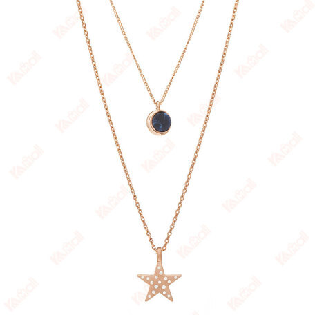 sapphire necklace natural style star